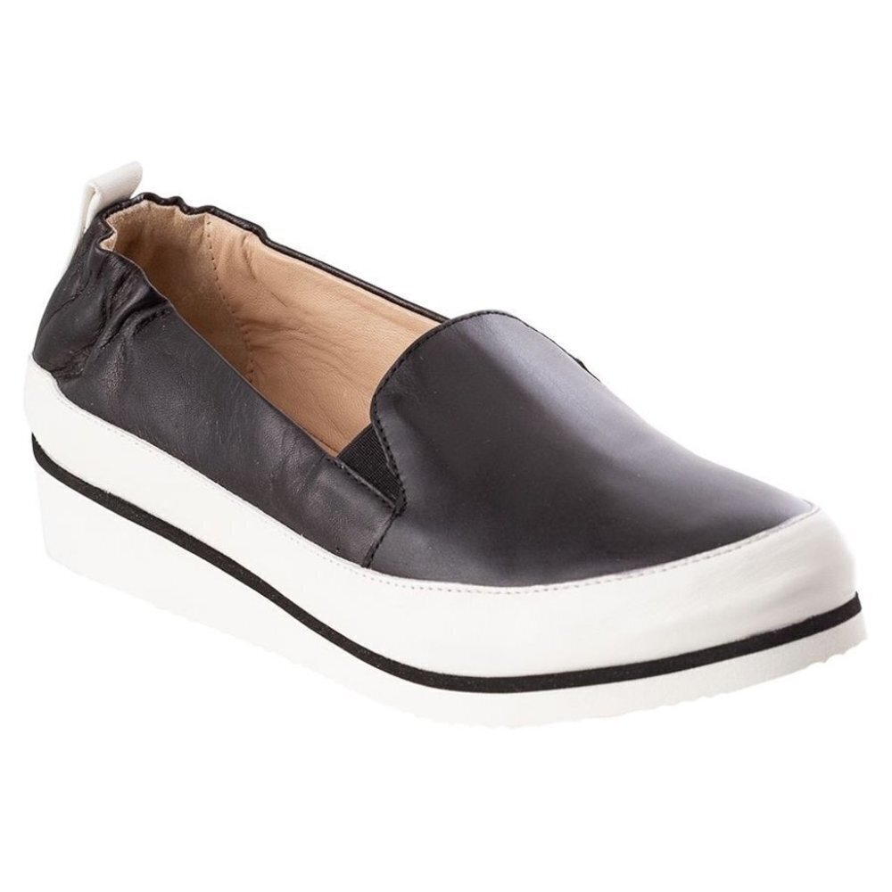 * Ron White Nell Black Leather Slip On Shoes Size 39.5